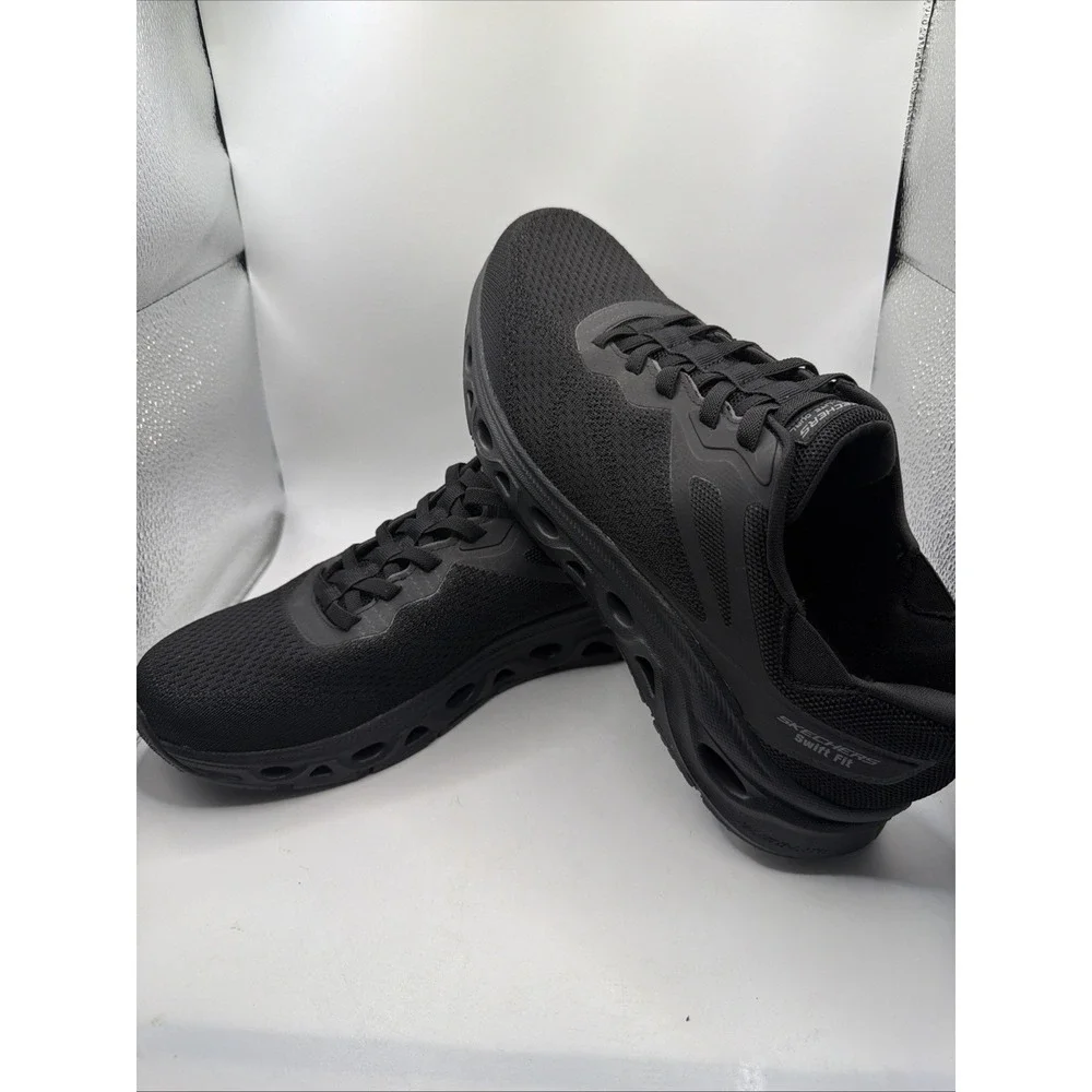 Skechers hands-free swift Fit men's Slip On Black No Bending Shoe. Size 10.5 New